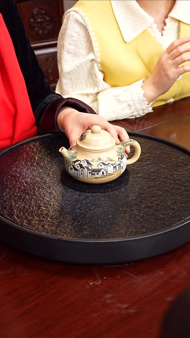 茶壶紫砂徐秀文容天30香山白泥 308毫升白雪石李苦禅配保温杯围巾