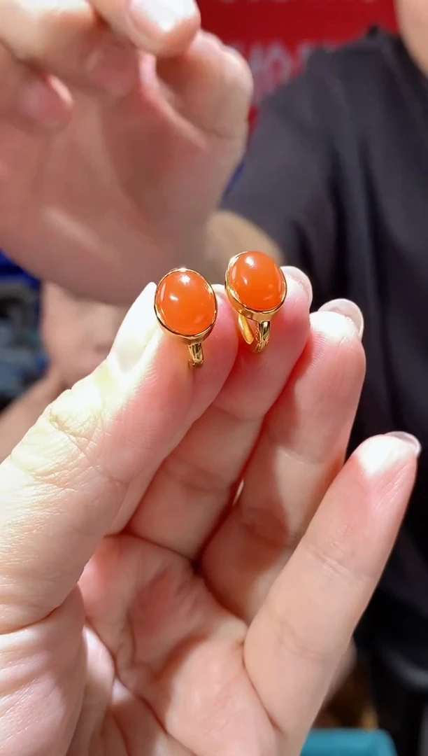 银S925镶嵌耳饰玛瑙/玉髓EZ5507