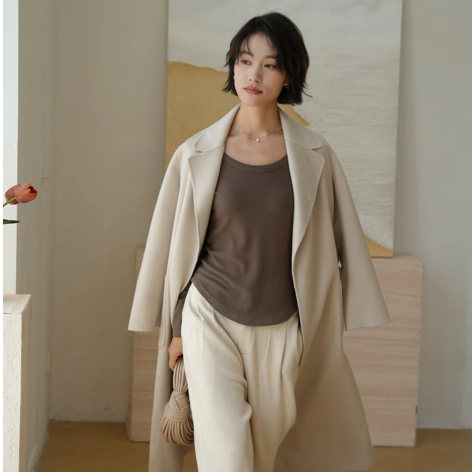 水溶羊毛U领打底莱赛尔上衣外穿