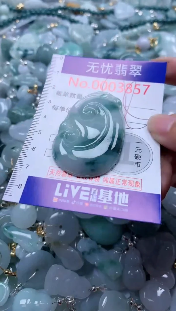 翡翠未镶嵌吊坠(不含链)3857