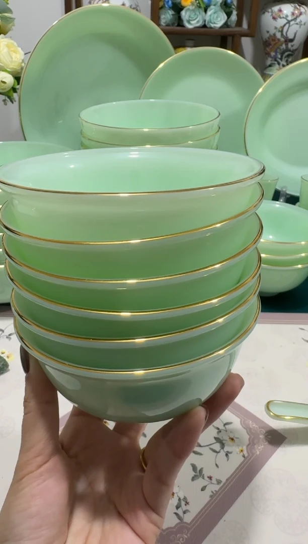 4.5英寸玉瓷碗6个口径11.5厘米