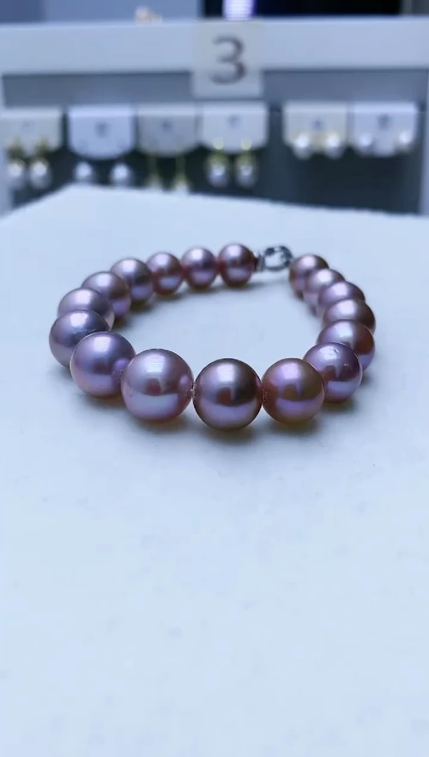 【闪购商品】淡水珍珠耳饰银S925镶嵌手链