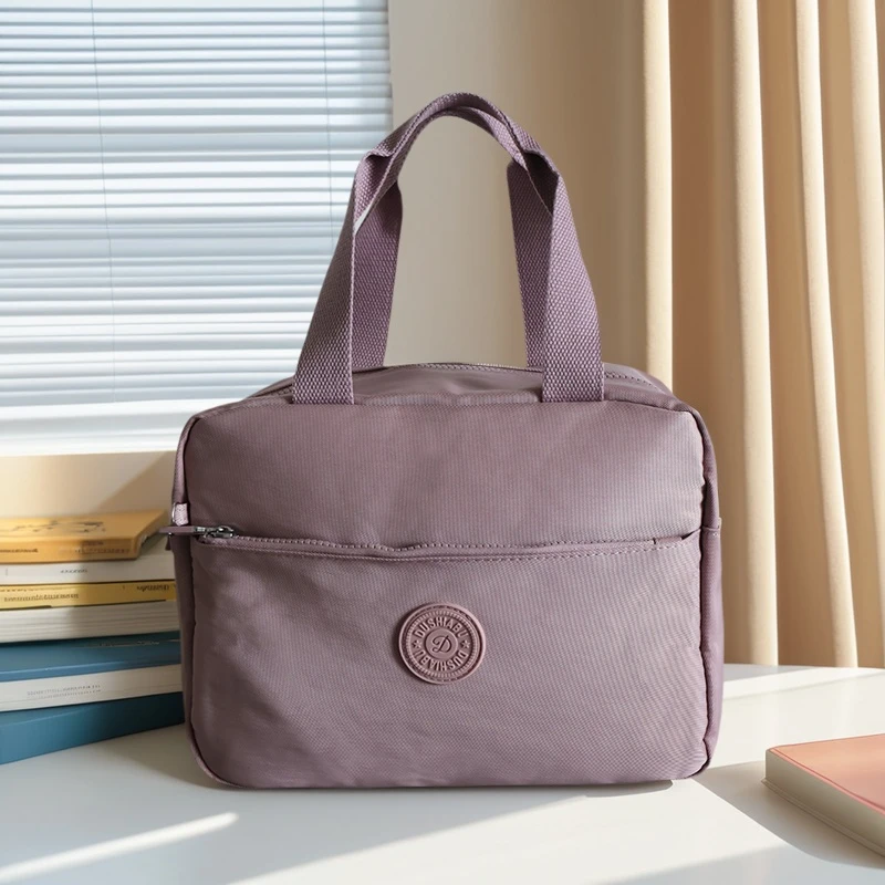 日式纯色手提包装饭盒的袋子便当包上班族加厚铝箔防水保温午餐包