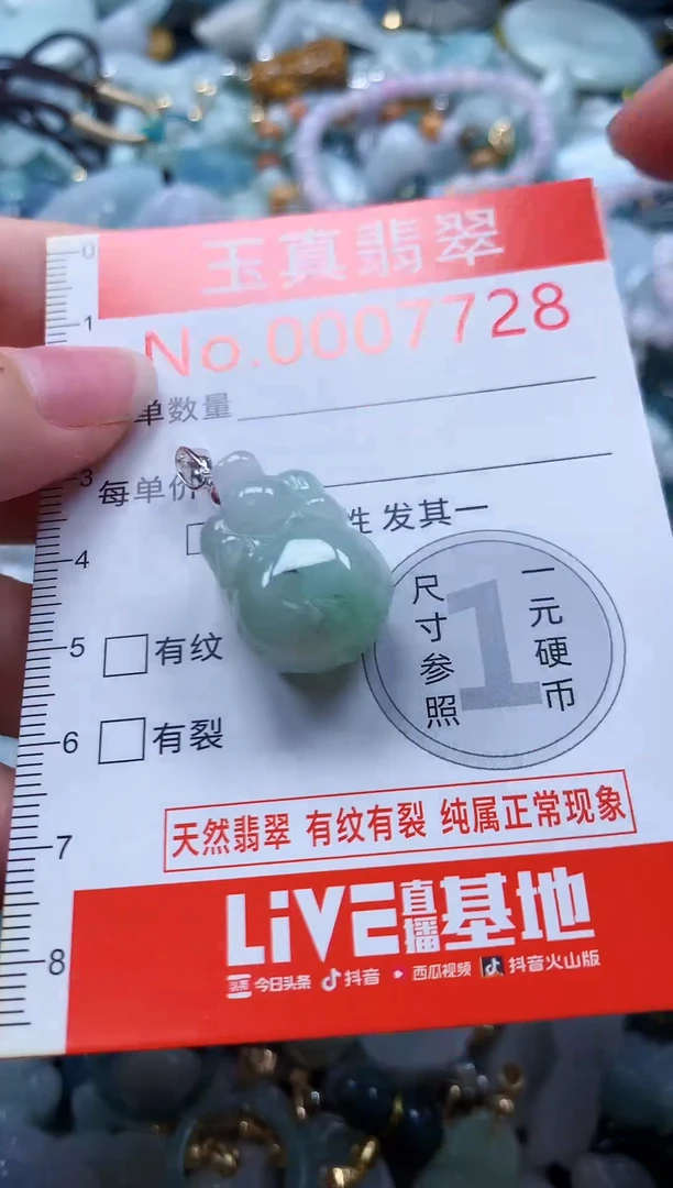 翡翠未镶嵌吊坠(不含链)7728