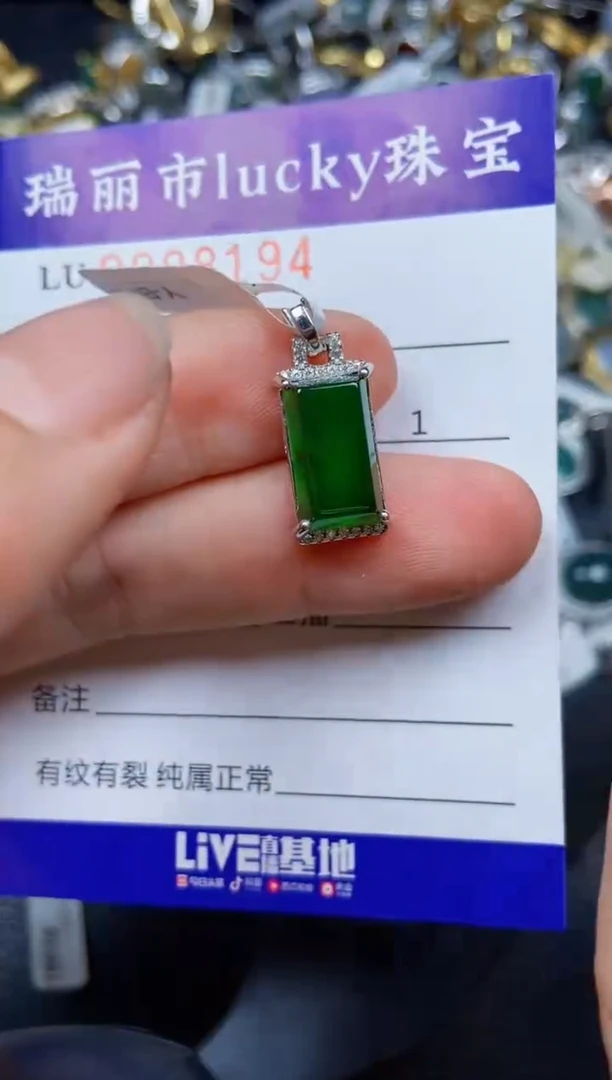 【闪购商品】翡翠颈饰银S925镶嵌8194