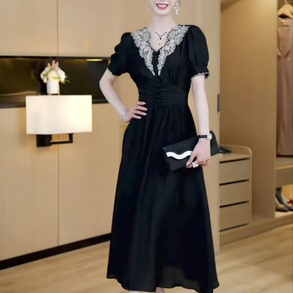 350 设计款收腰连衣裙 S13