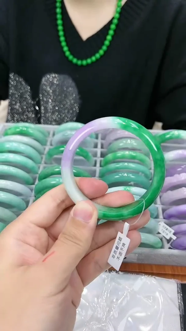 【闪购商品】砖雕s75 春带彩手镯 圈口59.3