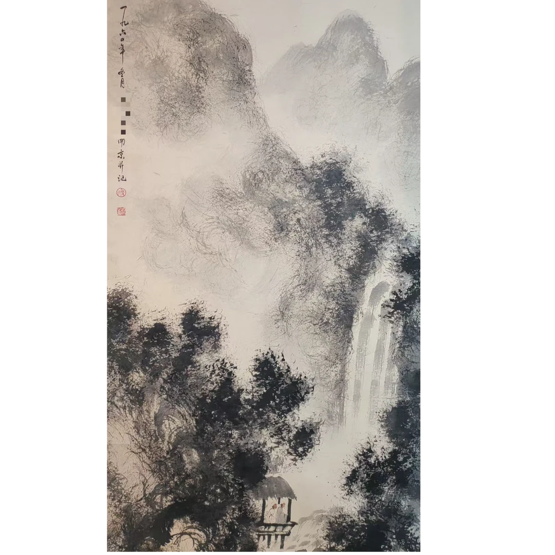 傅 山水立轴138*68约8.4平尺