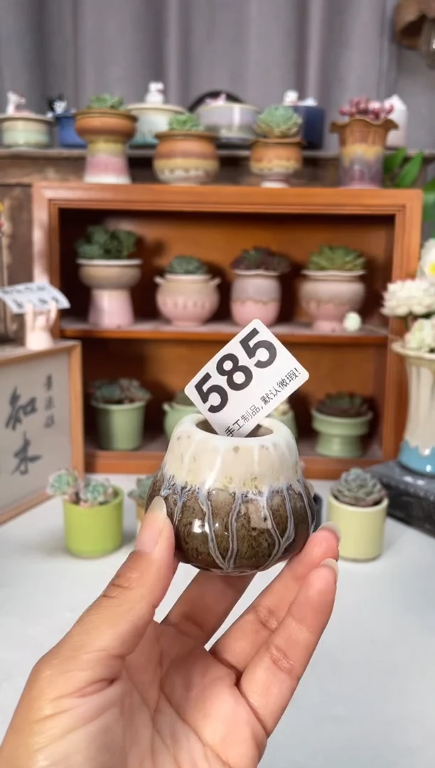 瓷片585知木小芳花盆