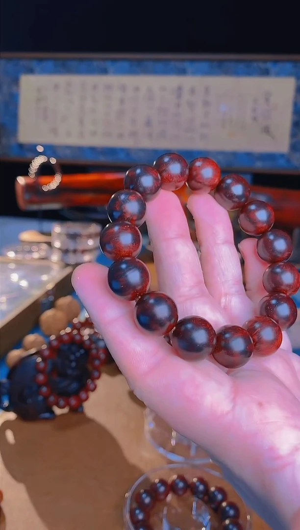 小叶紫檀手串/手链1.5mm留疤