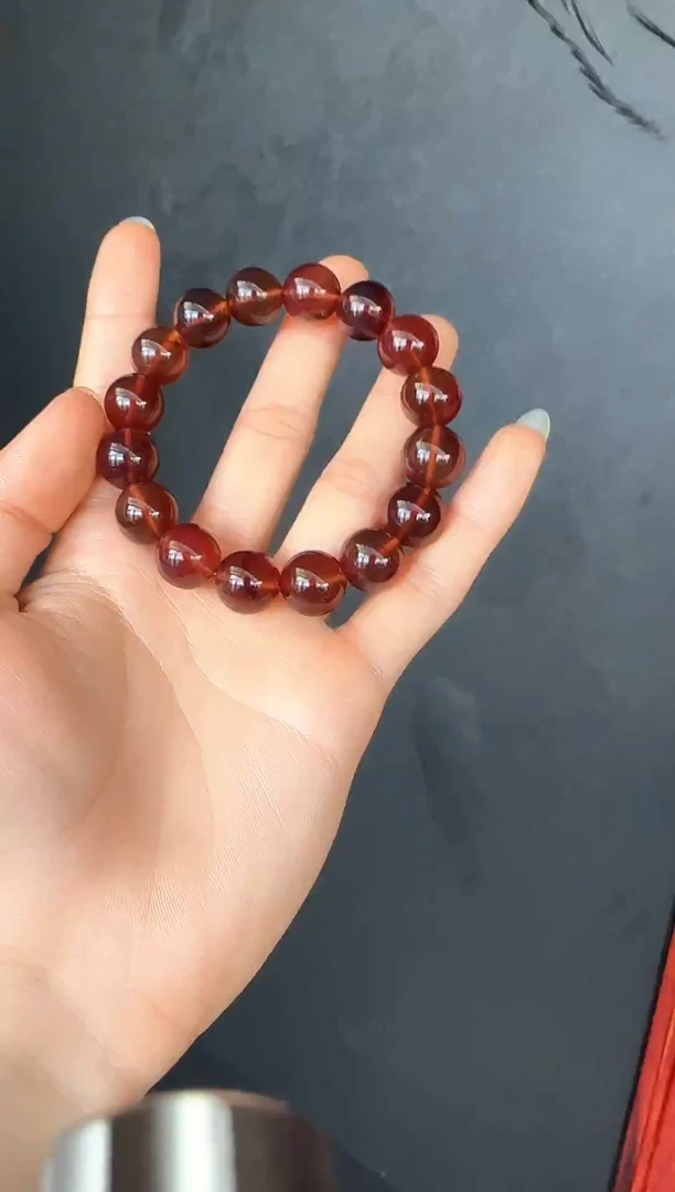 手串琥珀未镶嵌/38缅甸琥珀紫罗兰手串13mm