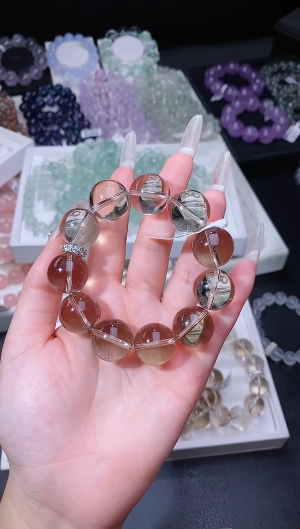 水晶手链合金327.10茶晶手串 多样性发其一