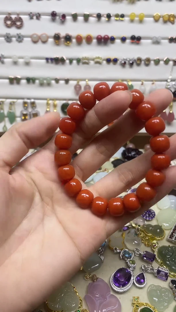 未镶嵌手串南红玛瑙小***心 手串 南红玛瑙