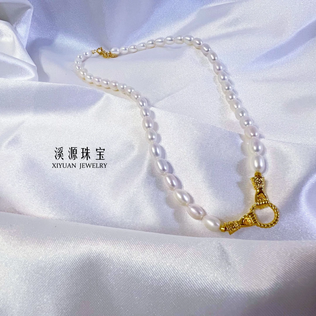 【溪源珠宝】手牵手淡水无核珍珠颈饰