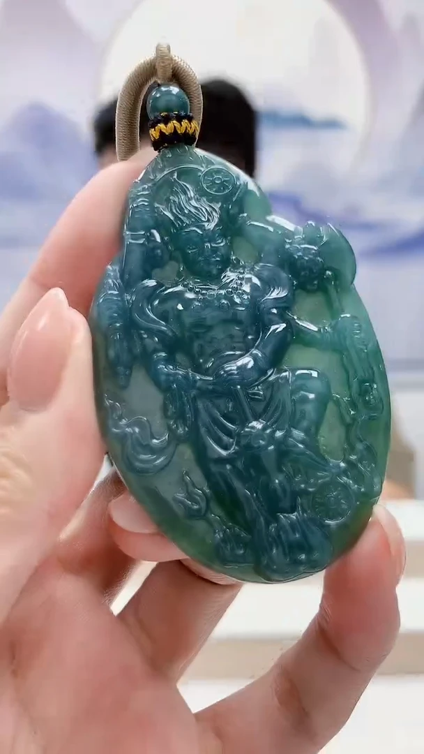 未镶嵌定制翡翠4917MM-毛货挂件22