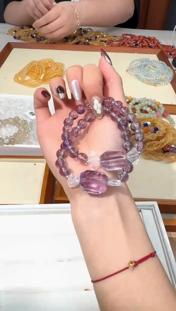 【闪购商品】水晶手链未镶嵌B049紫水随行翅膀款