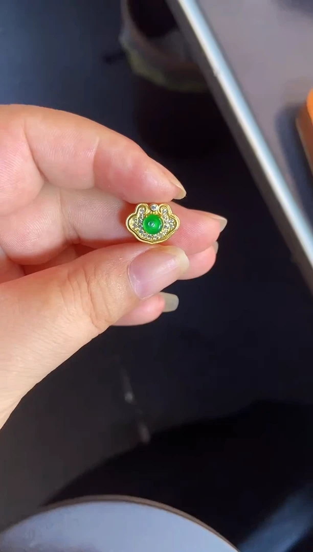 吊坠(不含链)银S925镶嵌翡翠1