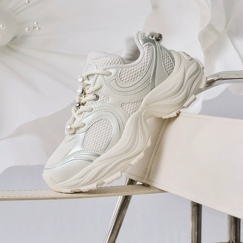 【PALLADIUM】帕拉丁夏季透气时尚厚底鞋百搭复古珍珠老爹鞋94547