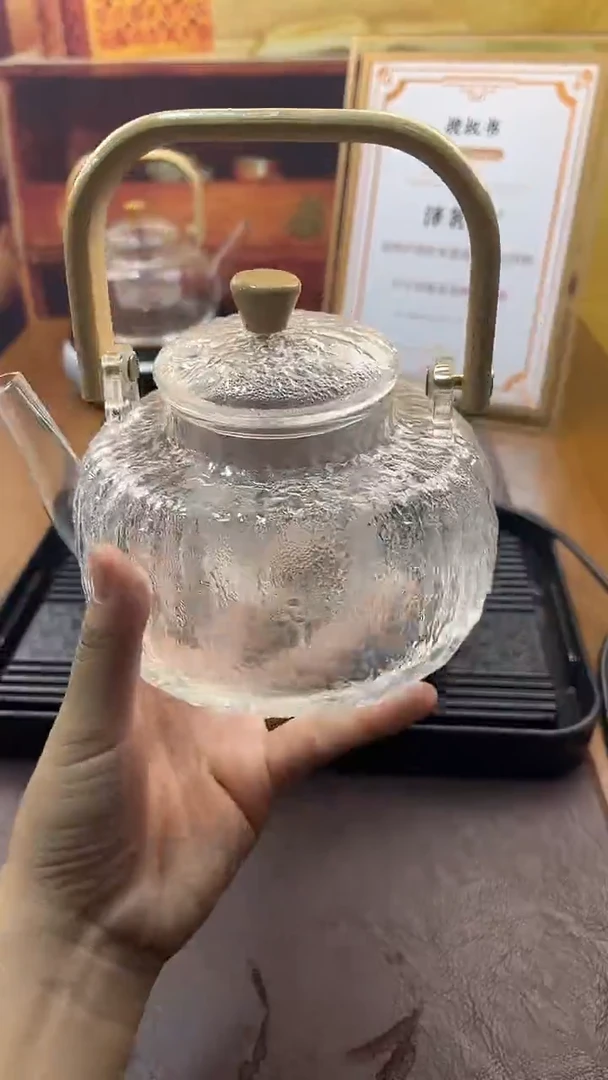 提梁壶1000毫升锤纹提梁壶