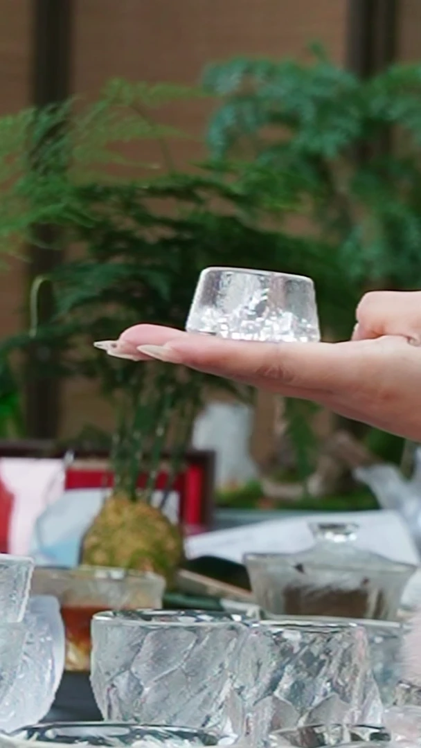 【闪购商品】茶盏原矿水晶内雕冰川盖置