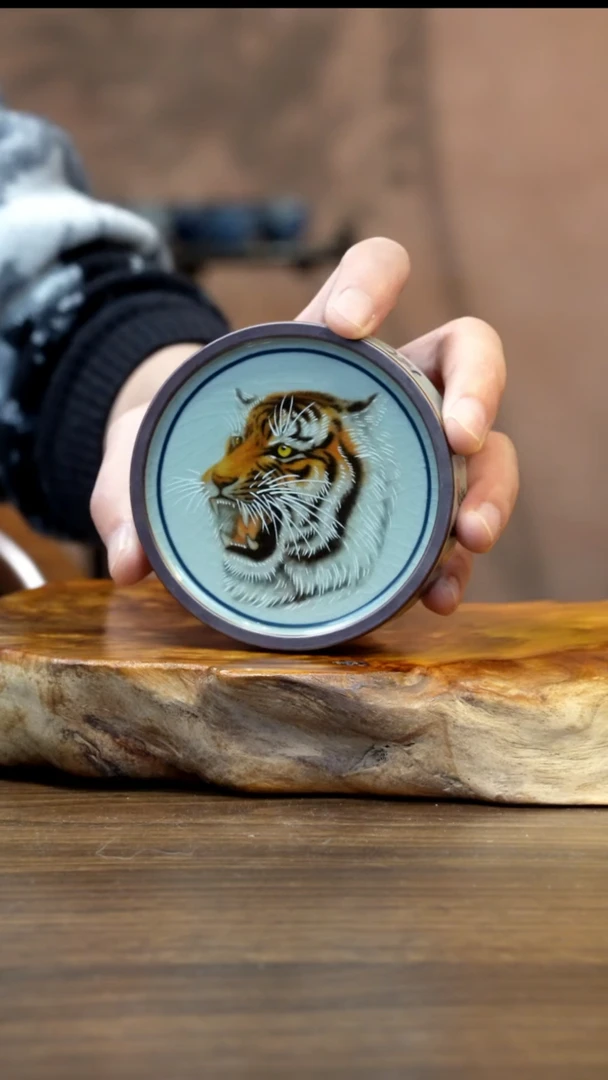 景德镇陶瓷贝羽窑王者之风杯垫