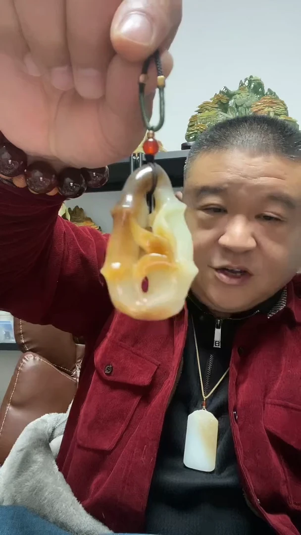 吊坠(赠链)未镶嵌和田玉竹节吊坠