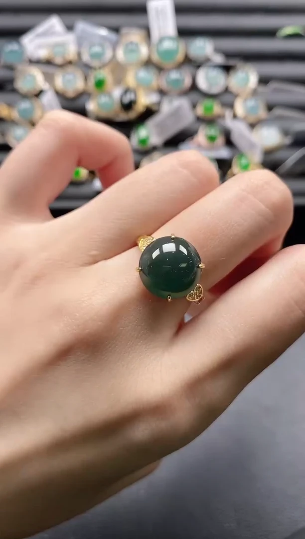 【闪购商品】翡翠戒指银S925镶嵌1111