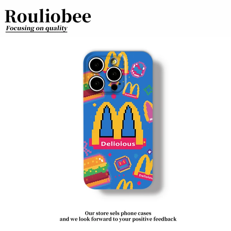 像素风麦当当适用苹果16promax手机壳iPhone15华为vivo小米14oppo