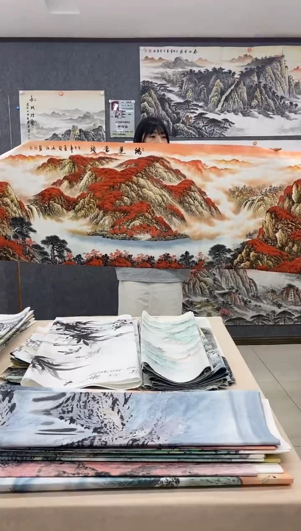 国画沈泳江 手绘 小六尺180*70cm