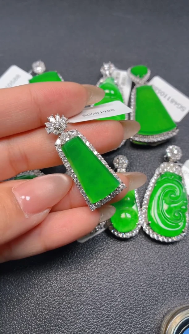 银S925镶嵌挂件翡翠1111