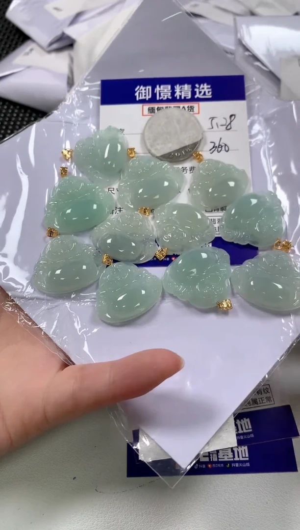 翡翠18K金镶嵌颈饰48多样性发货其一