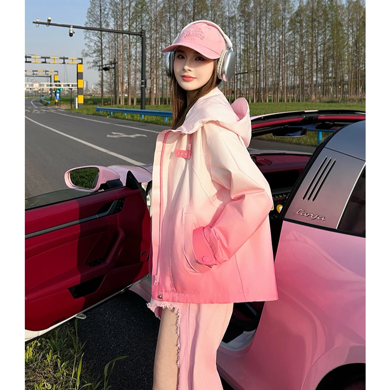 【唐大小姐专属】2025春季新品时尚休闲短款户外宽松同款情侣外套