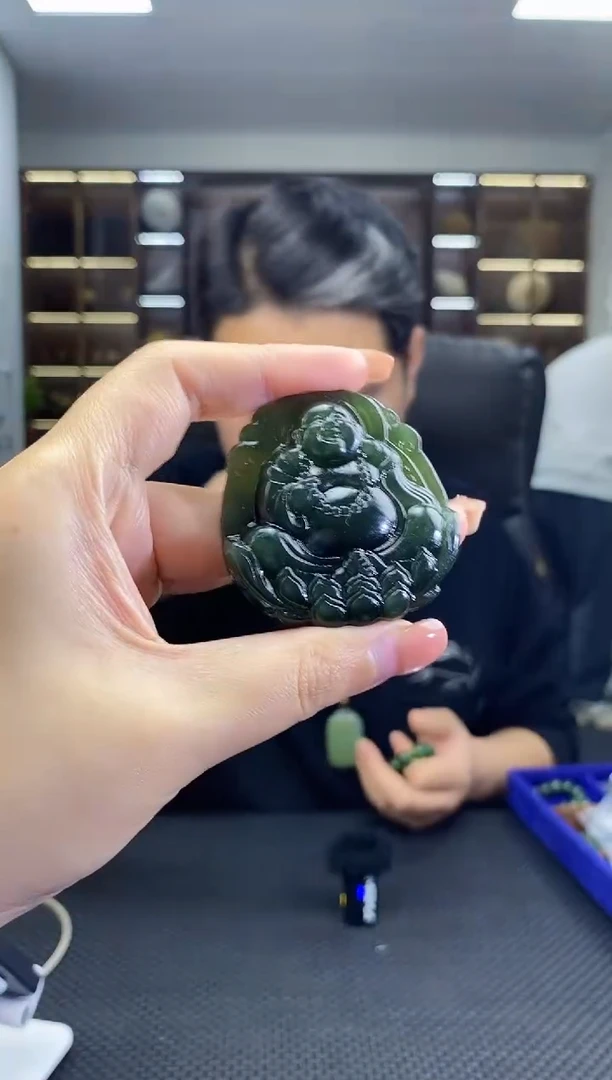 颈饰未镶嵌和田玉佛公清货4