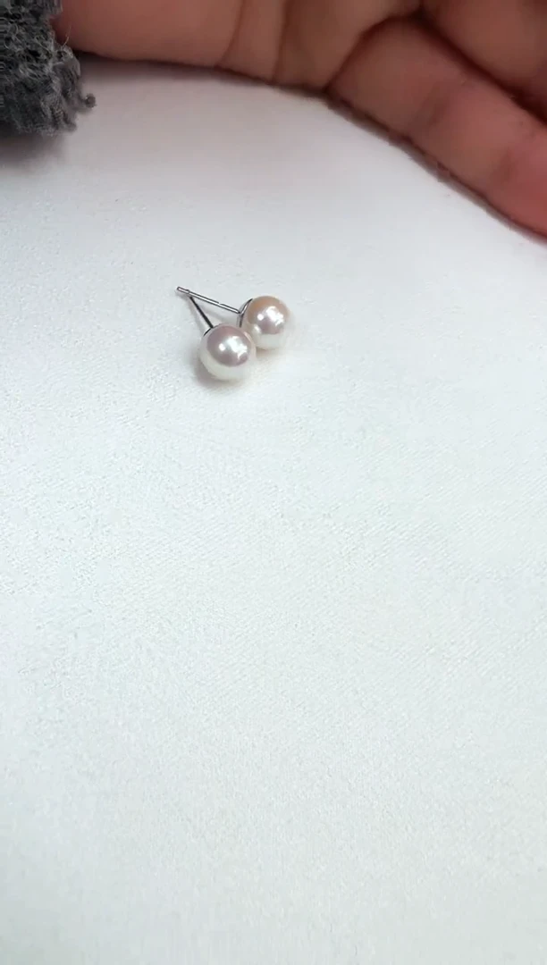 【闪购商品】海水珍珠AQ银S925镶嵌海水珍珠耳钉@@YE430