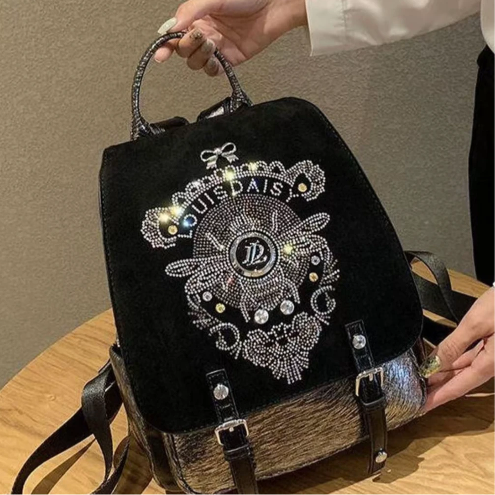 真皮潮流双肩包大容量背包