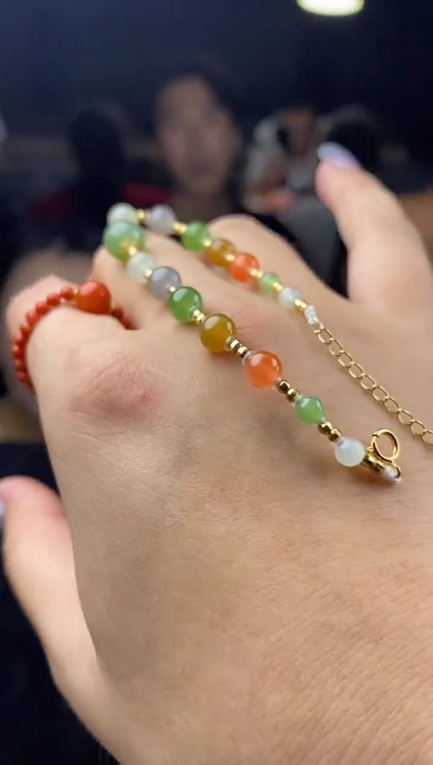 手链银S925镶嵌和田玉手链-S3658