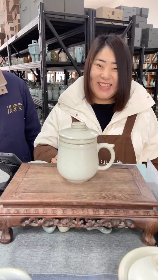 【闪购商品】其他月白 容福茶水分离杯 微瑕