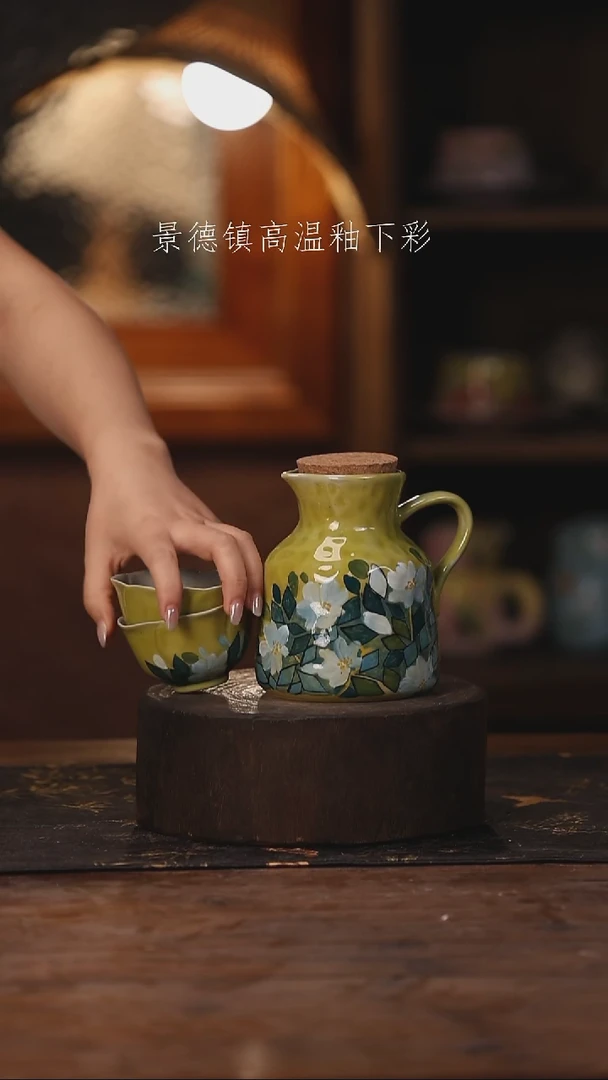 陶瓷景德镇高温釉下手绘陶瓷433