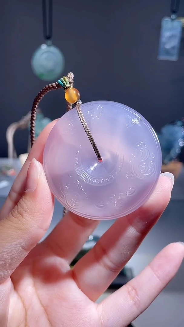 未镶嵌颈饰玛瑙/玉髓平安扣