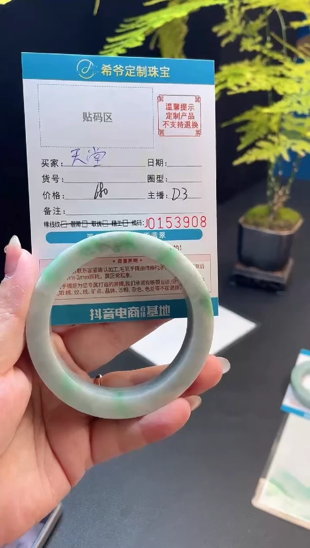 未镶嵌手镯定制翡翠天*鸟手镯5762