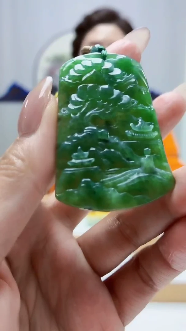 未镶嵌定制翡翠4829MM-毛货挂件36