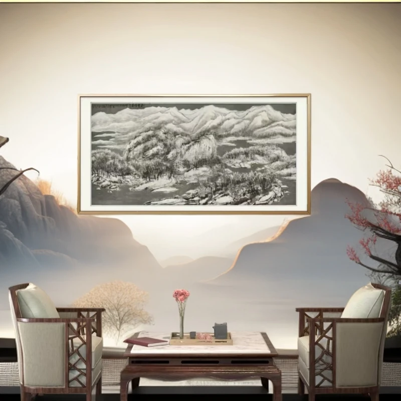 《飞雪伴春》崔老师如琢先生  丝绢