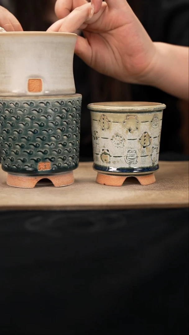 口径花盆-10-25-319一组三个默认有瑕