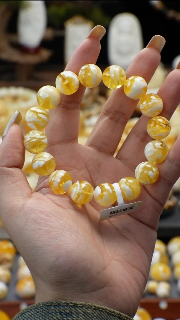 手链琥珀未镶嵌天然琥珀蜜蜡同料手串