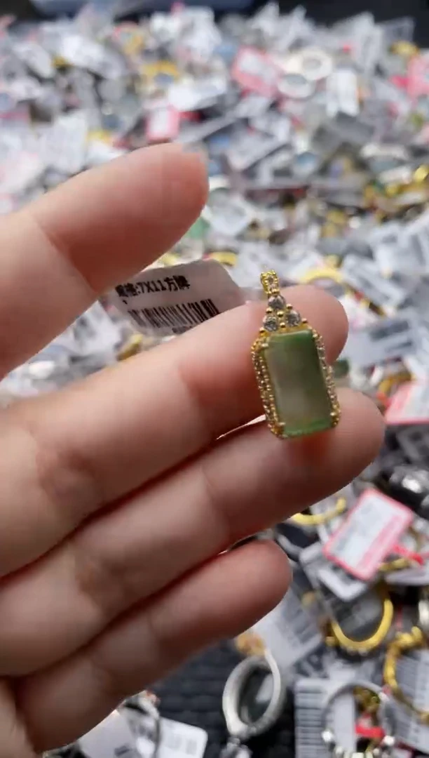 翡翠戒指银S925镶嵌66666   2