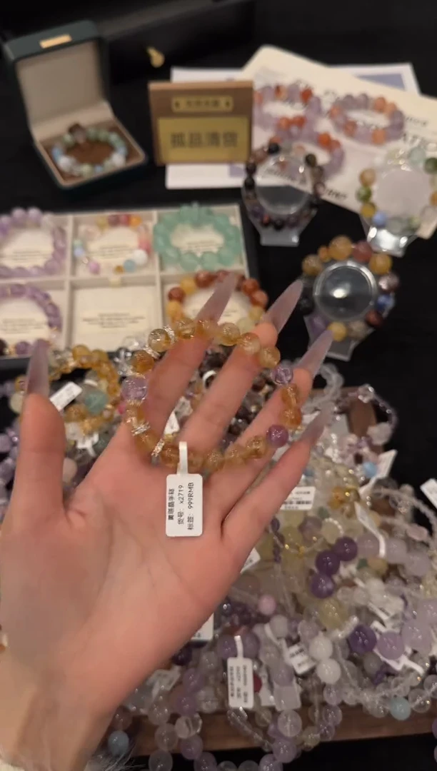 未镶嵌手链水晶黄塔晶x2719