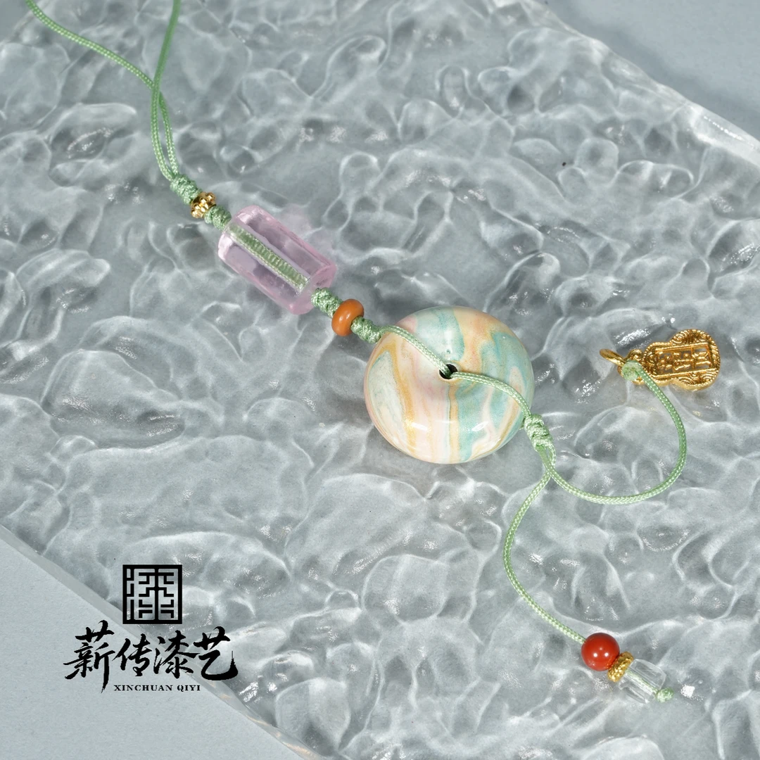 【薪传漆艺】非遗大漆 平安扣挂件 348/51/52