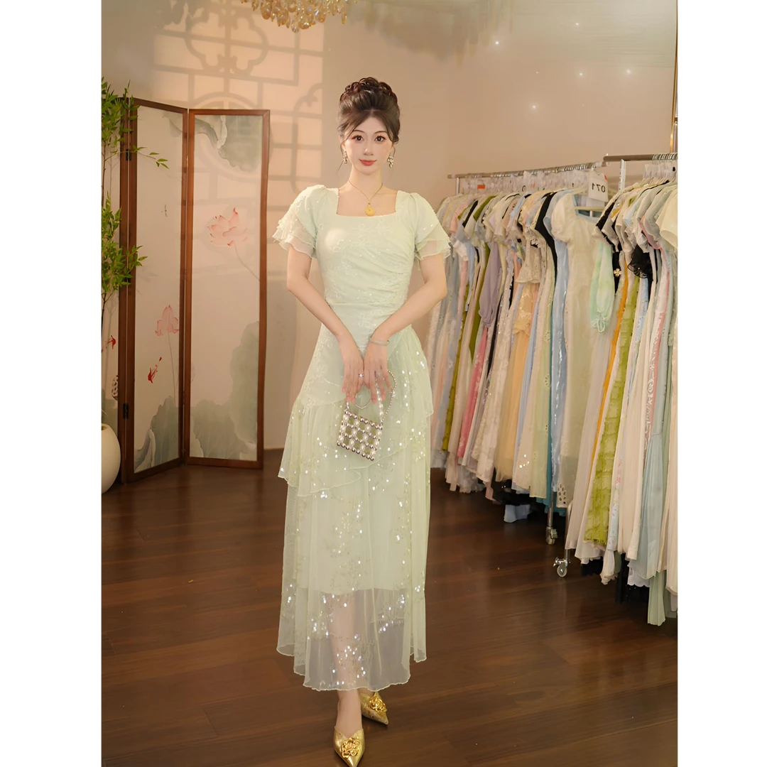 【张小小】薄荷清茶-1561 连衣裙（X1300）-121cm