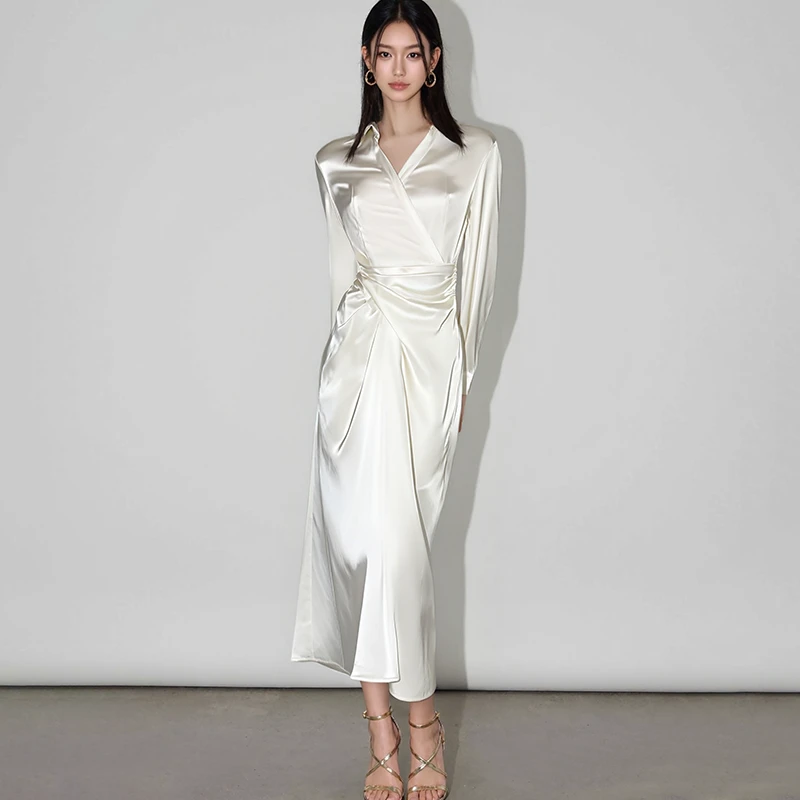 京「优雅旋律」设计师小众细带收腰气质连衣裙法式长裙HBZC641058