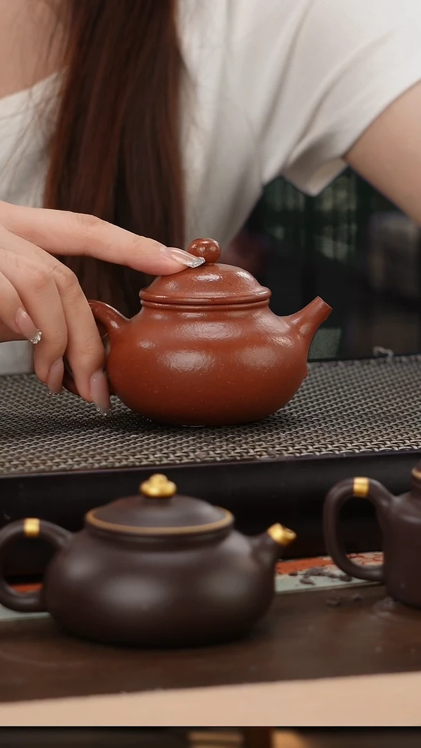 茶壶紫砂绝红降坡泥精工容天130cc